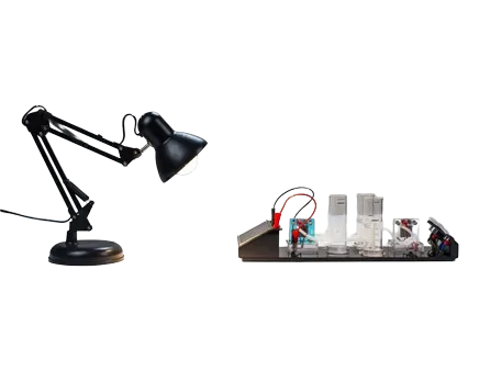 Expérience de pile à combustible à oxygène à hydrogène (comprend une source lumineuse à bras long)